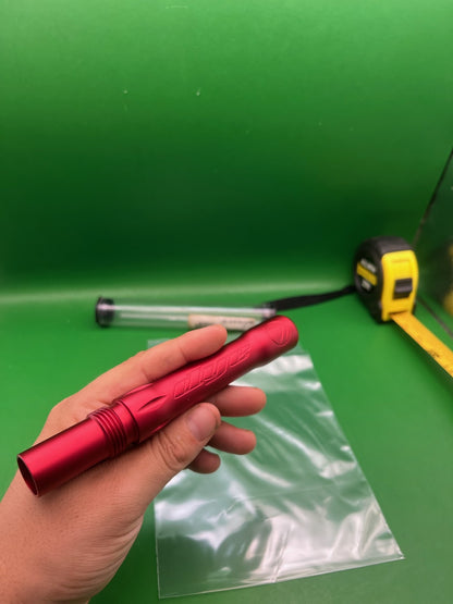 Dye Ultralite Barrel Back Red .692 Angel Threaded - used paintball barrel back - red anno