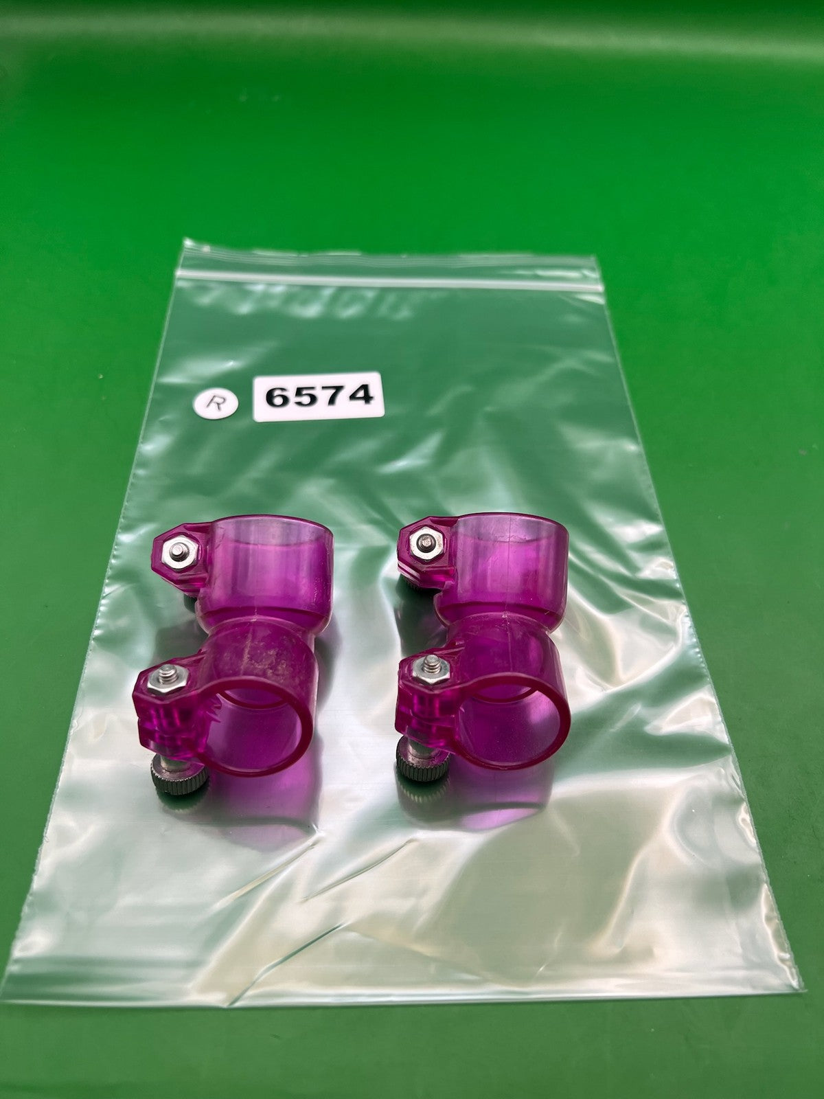 32 DegreesClassic Feedneck Elbow Purple Lot of 2 - used paintball feedneck elbow - purple translucent