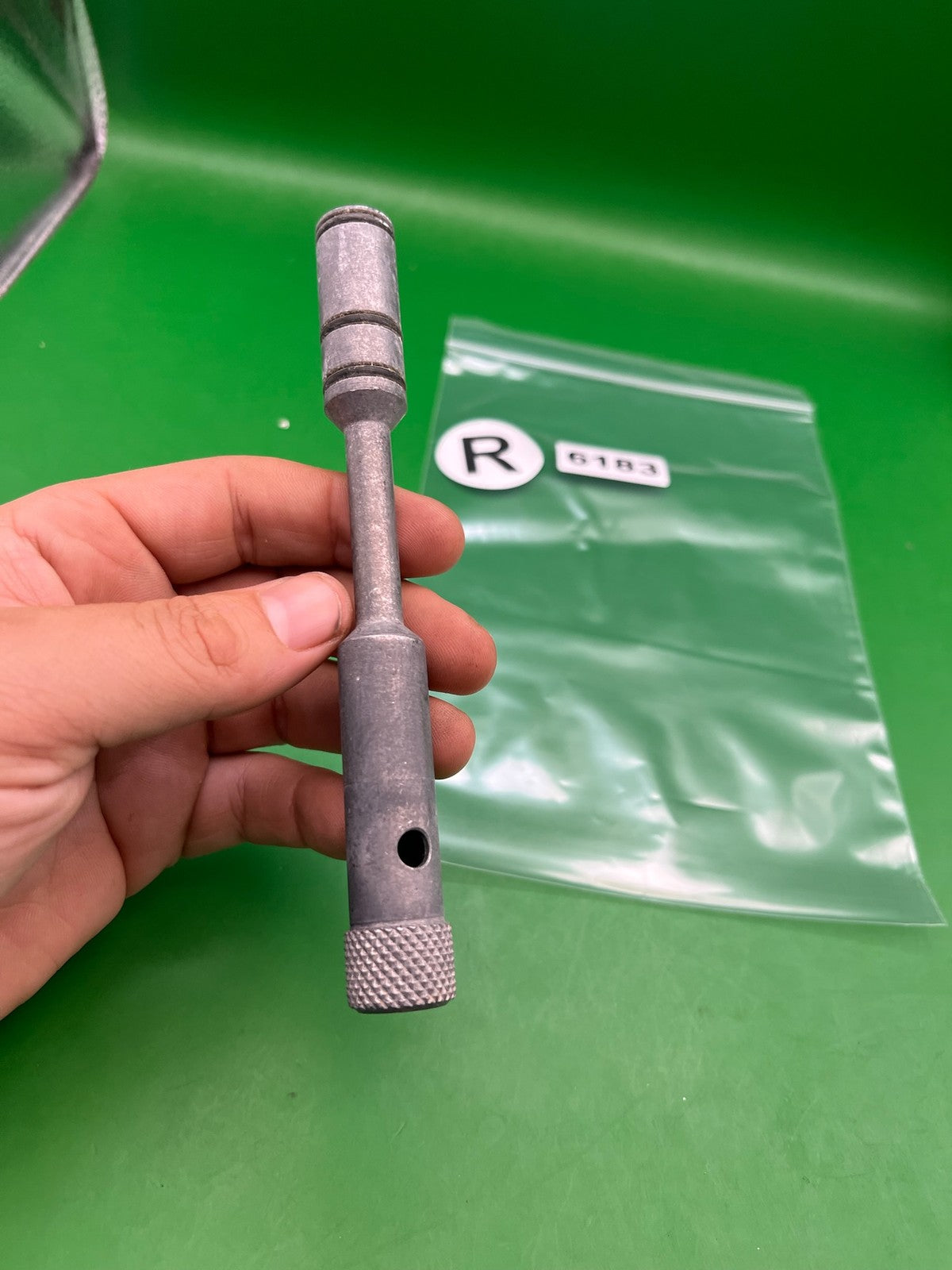 Autococker Bolt - used paintball bolt - silver / raw aluminum