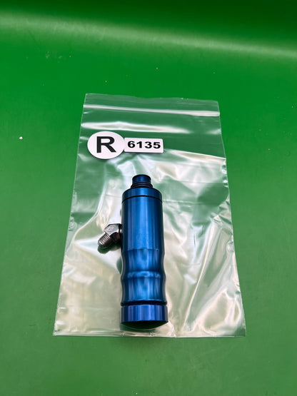 Paintball Inline Gas Through Blue with Fitting - used paintball inline regulator / gas-through foregrip - blue anno