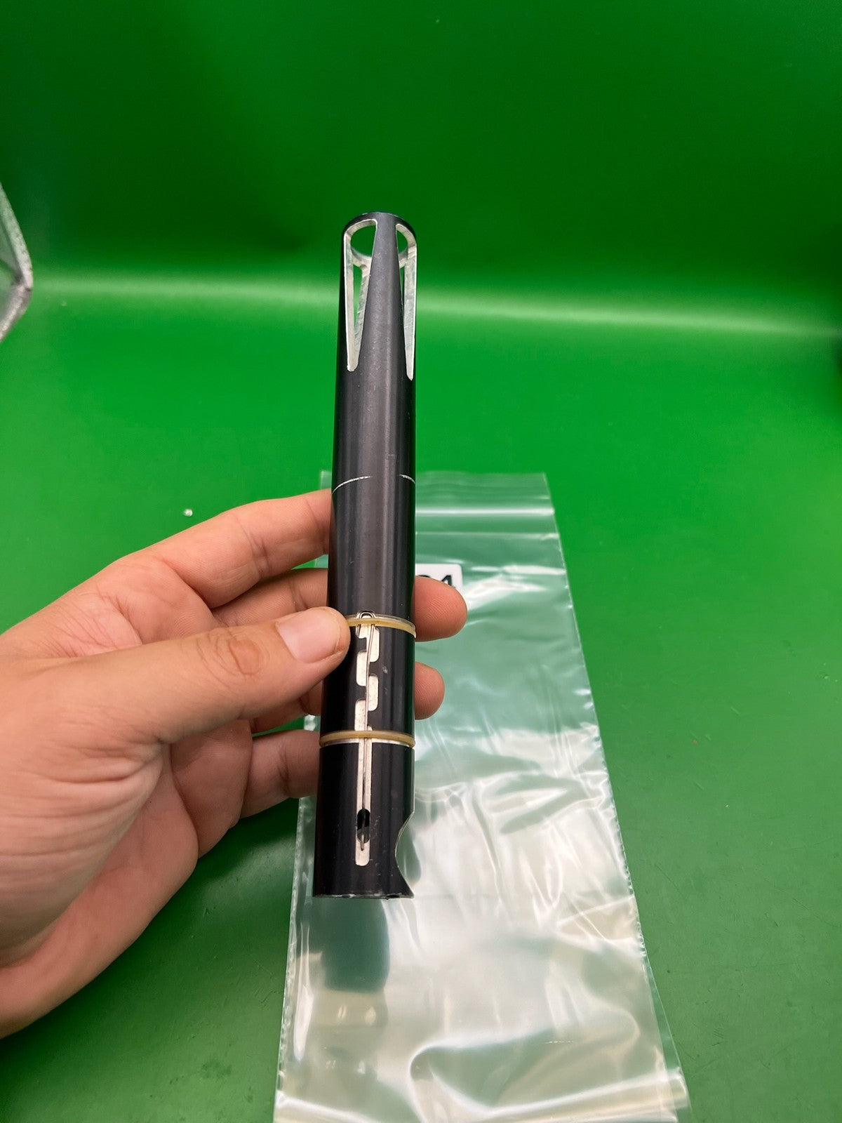 RT Automag Twist Lock Paintball Barrel Back Black .689 8in