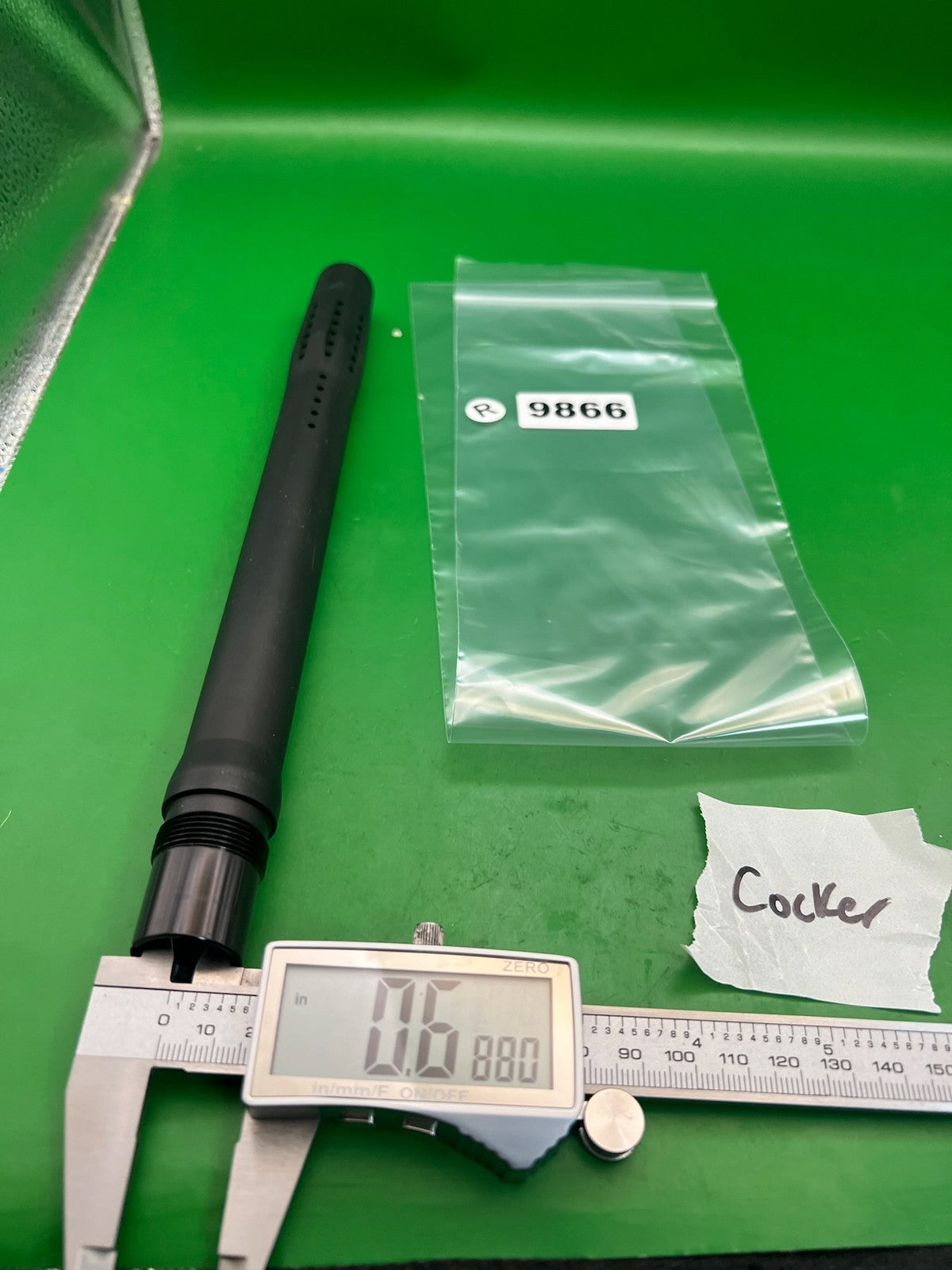 Autococker Barrel Black 0.688 12in AC Thread