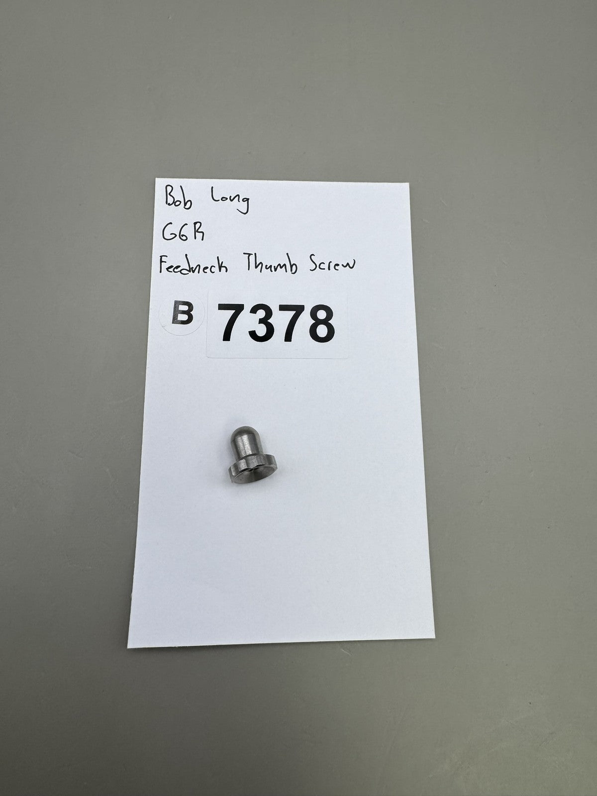 Bob Long G6R Feedneck Thumb Screw Silver