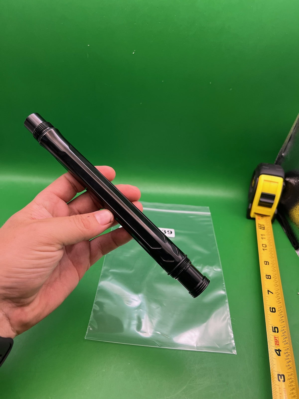 HK Autococker Barrel Back - used paintball barrel back - black