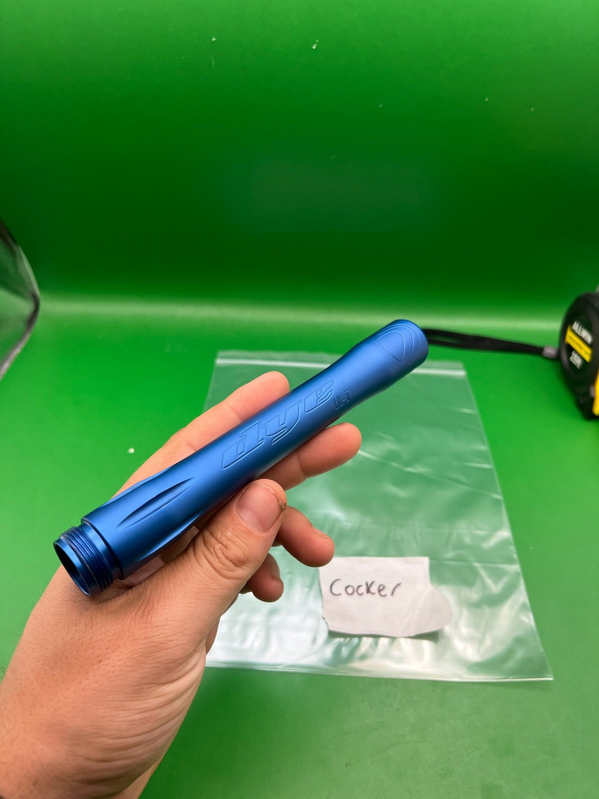 Dye UL-I Barrel Back Autococker AC Thread Dust Blue Aluminum