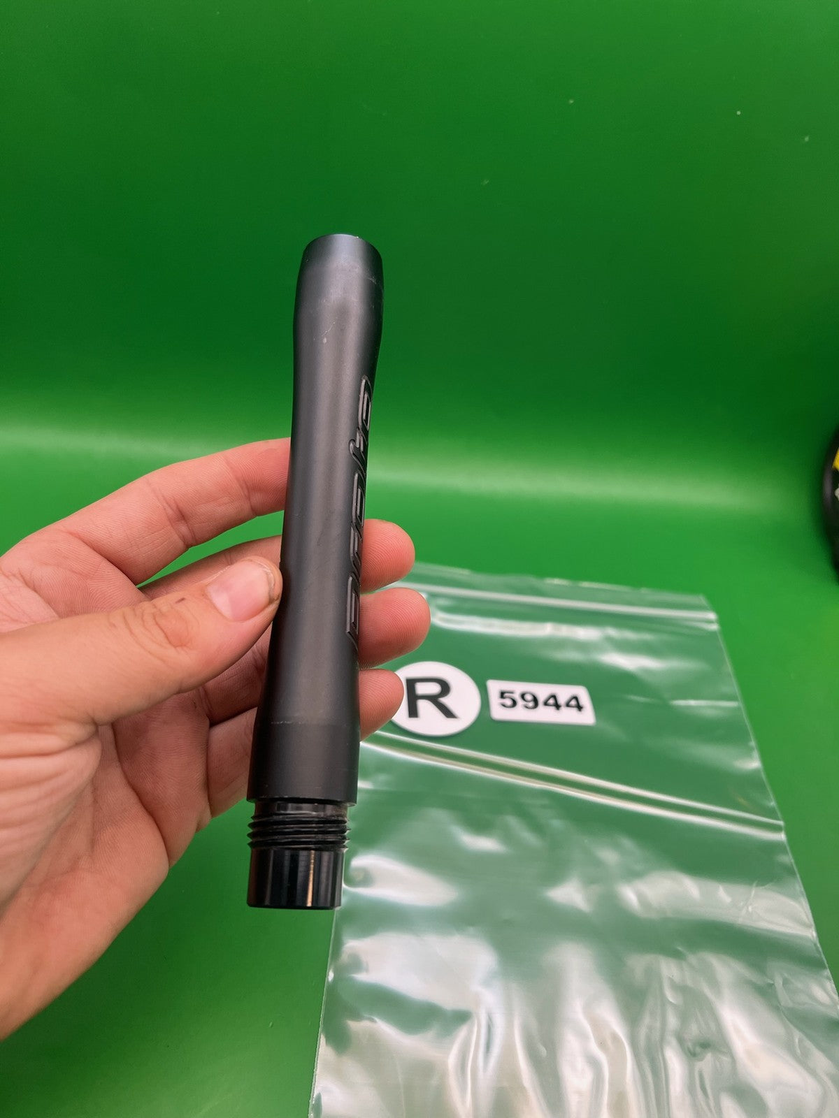 ION NXT Proto Barrel Back 6" .690 Black - used paintball barrel back - black