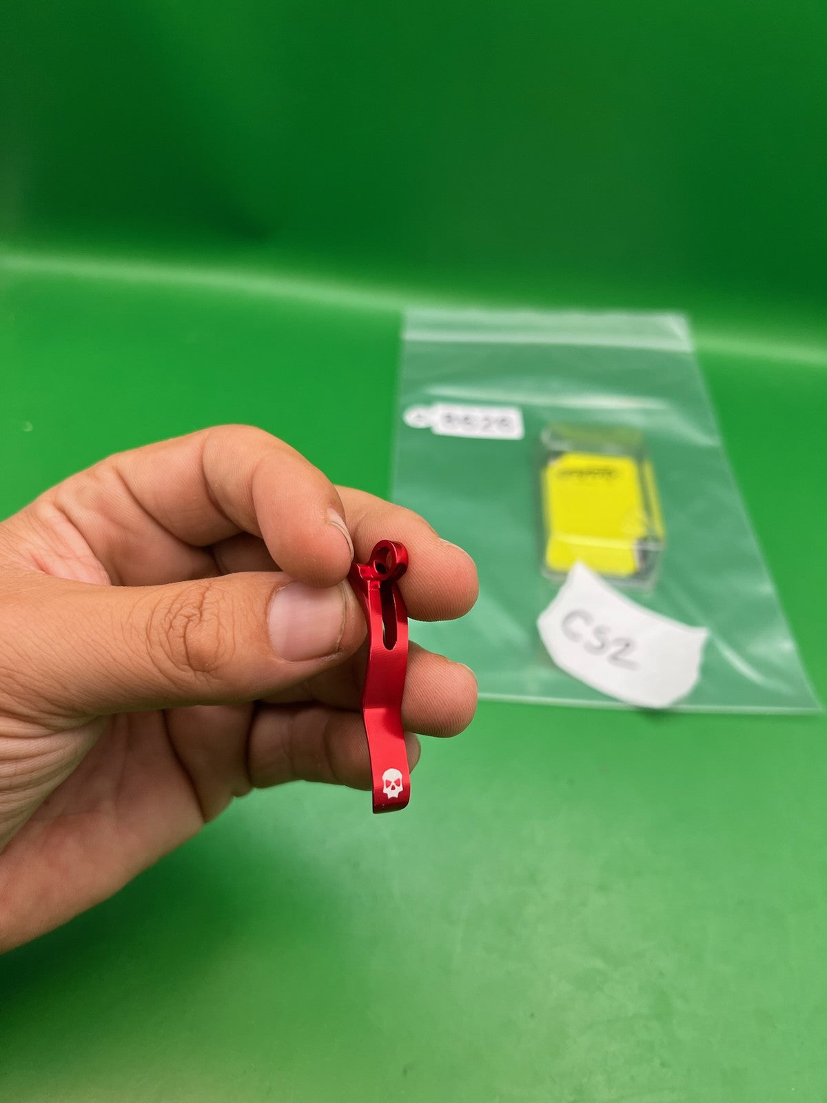 Infamous GEO R5 Deuce Trigger Red Fits CS2 CS3 Aluminum Skull Anodized