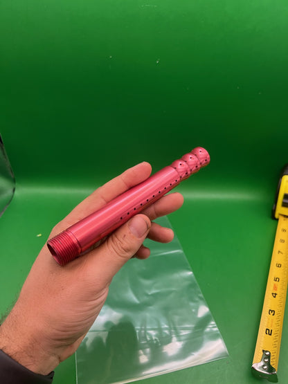 Red CP Barrel Tip - used paintball barrel tip - red anno