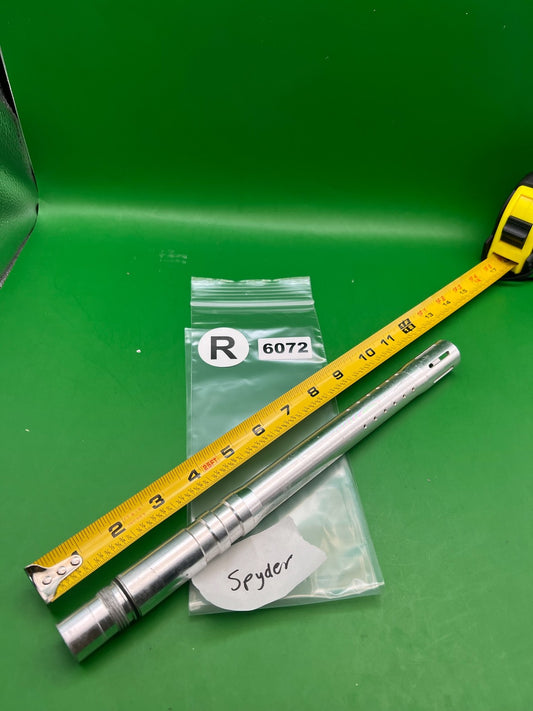 Spyder One Piece Barrel 12" Silver - used paintball barrel - silver