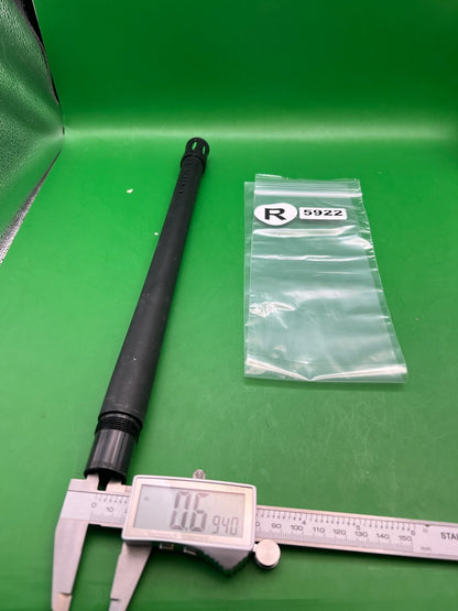 Autococker? One Piece Barrel 14" Black Ported - used paintball barrel - black