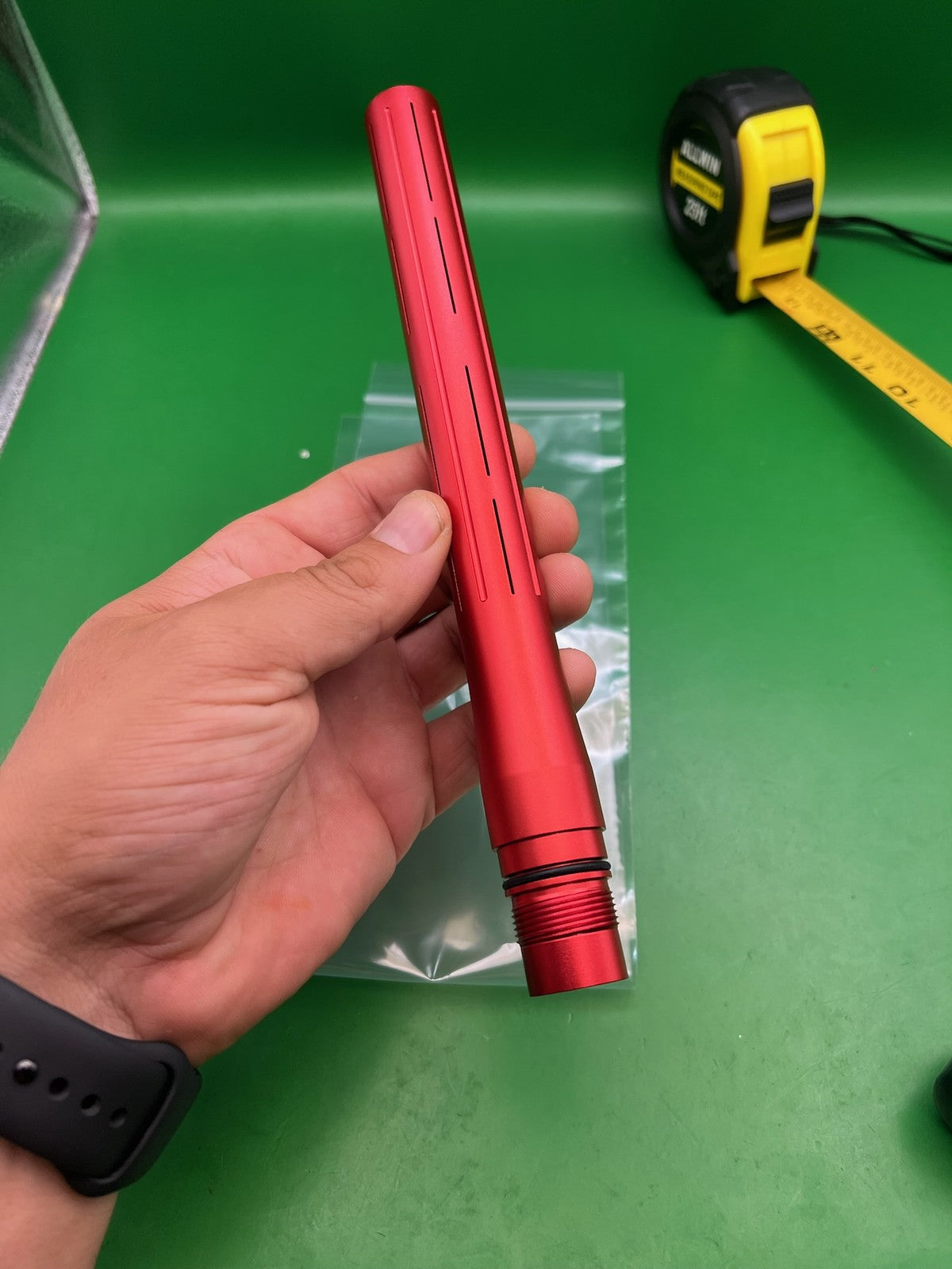 Infamous Silencio Pro DNA Paintball Barrel Tip Red 14" Aluminum