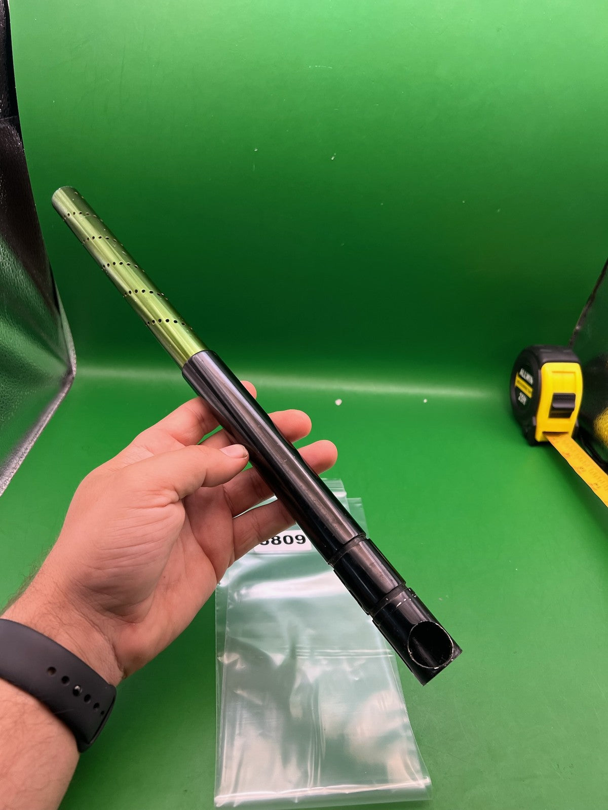 Automag Smart Parts Barrel 18 inch Green - used paintball barrel - black/green
