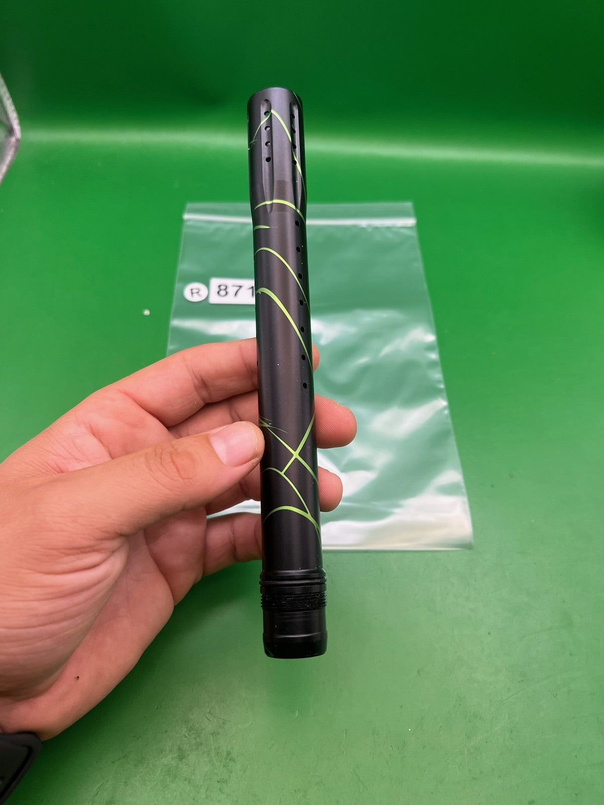 Dye Ultralite UL 14" Front Barrel Tip Black Green Splash GEO EGO LUXE Shocker