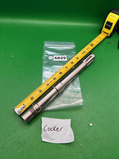 Autococker Stainless Steel Barrel .688 Bore 12in Silver - used paintball barrel - silver
