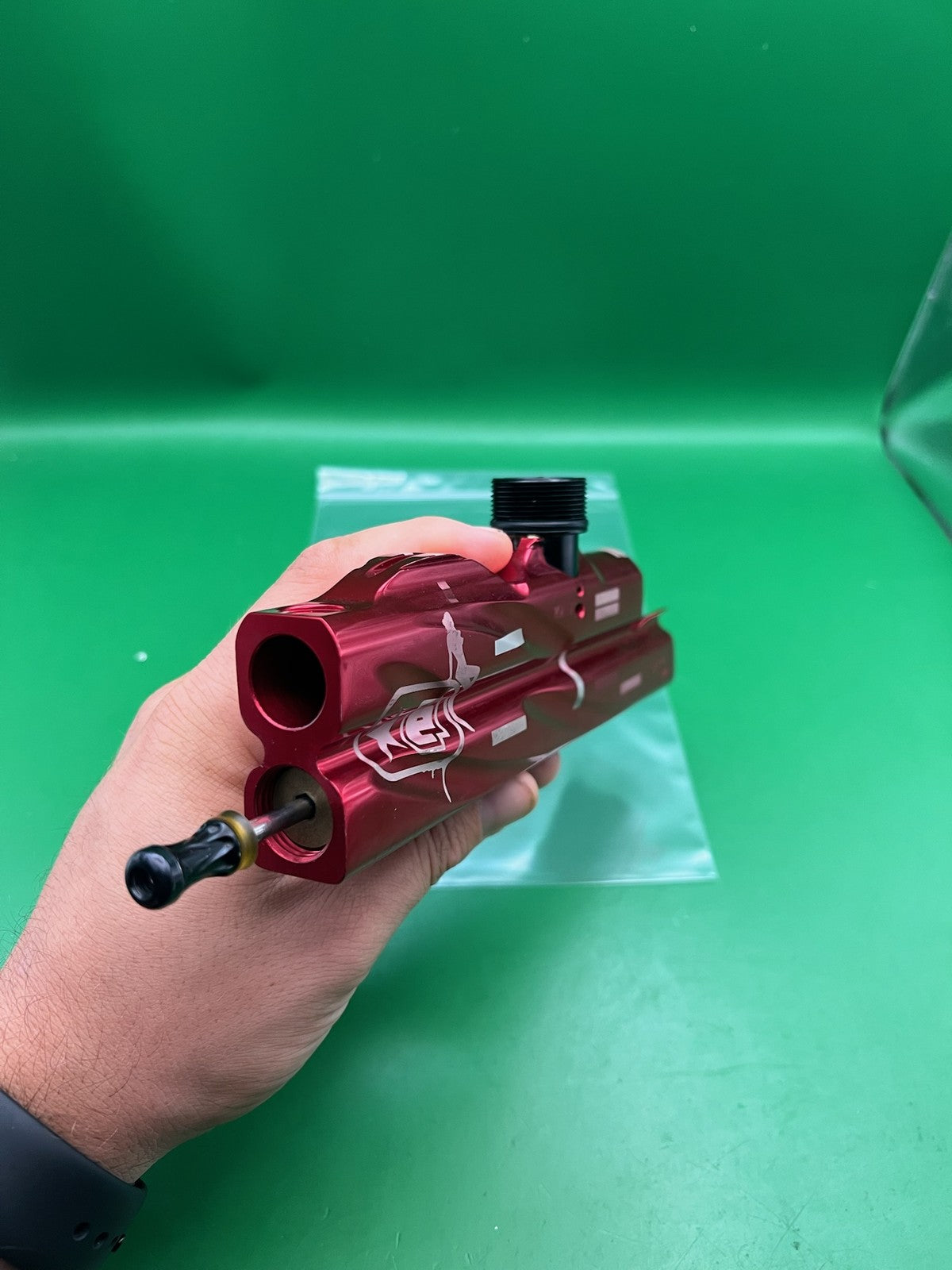 WGP Pro Stock Autococker Body Drilled Feedneck Mod Red Aluminum