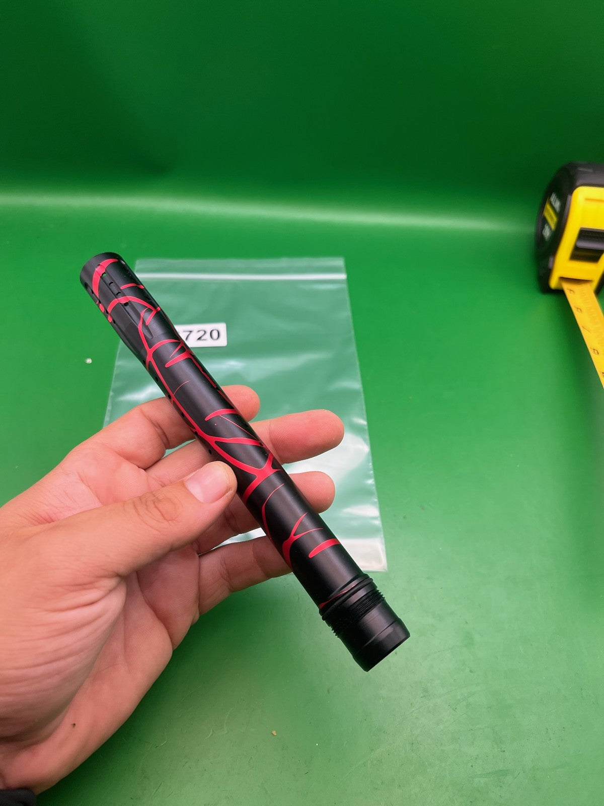 Dye Ultralite UL 14" Front Barrel Tip Black Red Crackle Dust