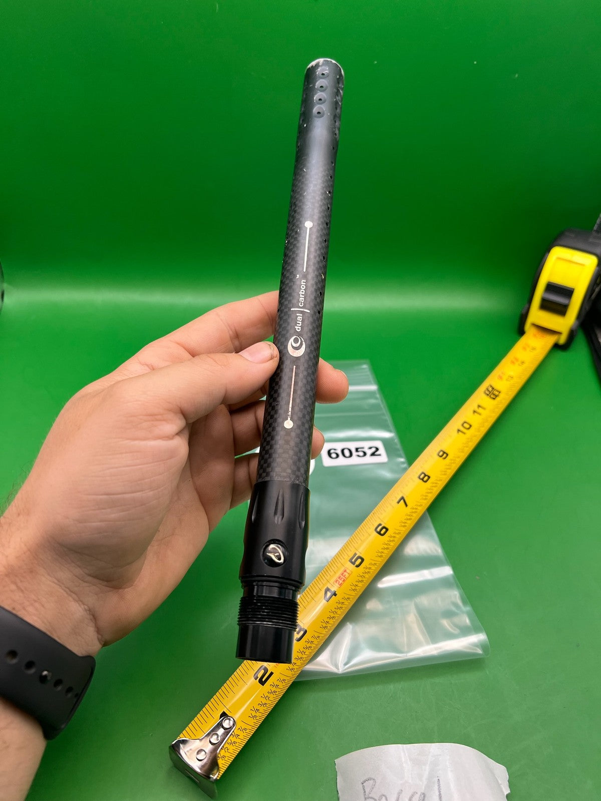 Sly Equipment Dual Carbon Barrel Tip 12" Black - used paintball barrel tip - black