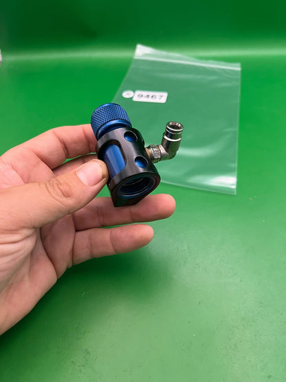 WGP On/Off Cage ASA Blue Black with 90-Degree Elbow Fitting Autococker