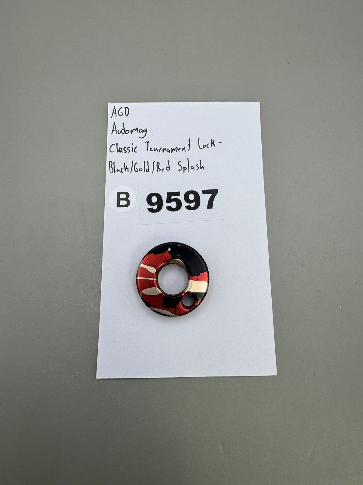 AGD Automag Classic Tournament Lock - Black/Gold/Red Splash
