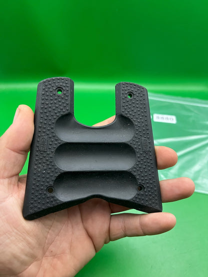ANS Xtreme 1911 45 Style Rubber Grip Panels Black Finger Groove Textured