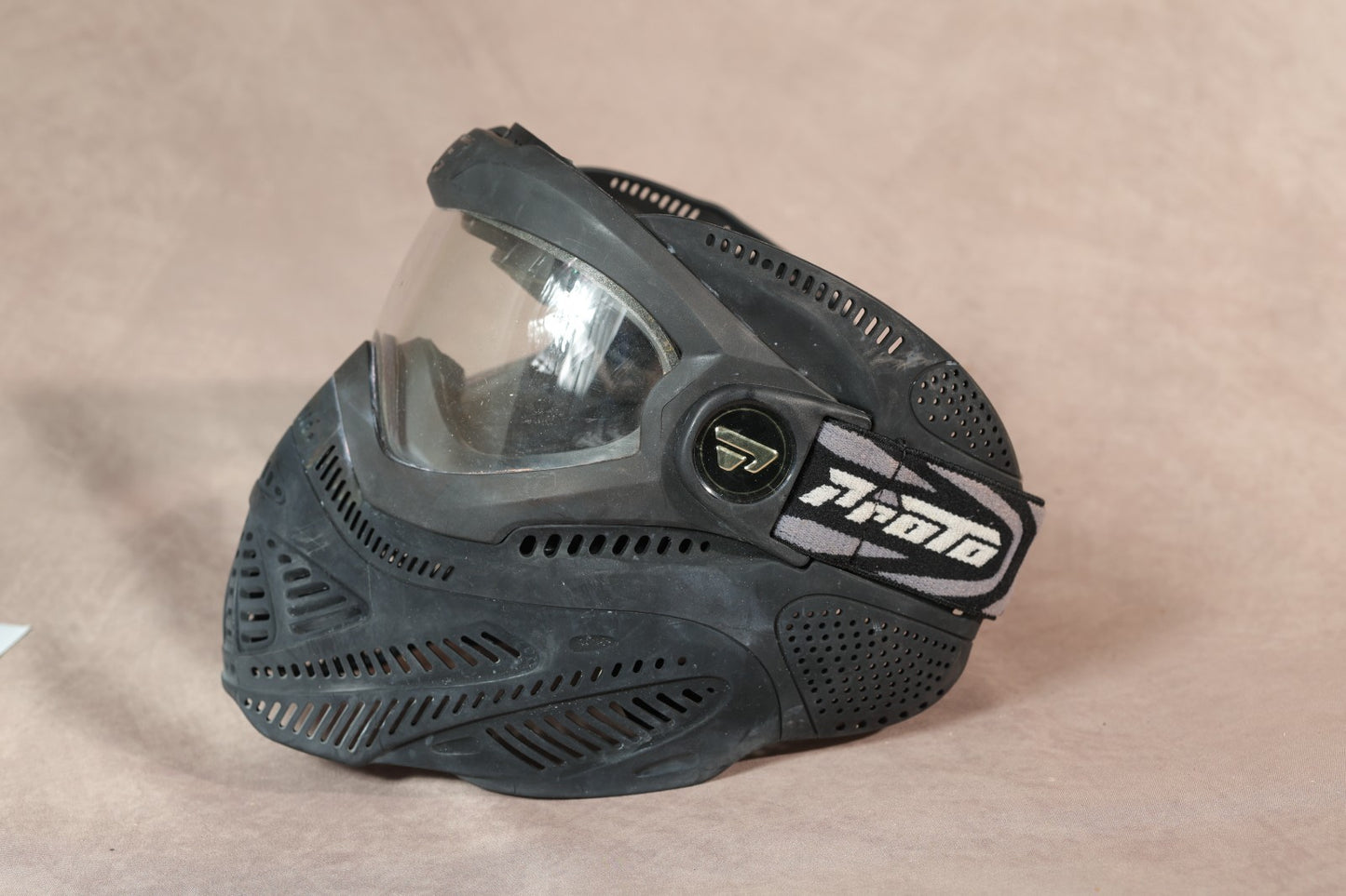 Proto Paintball Mask Full Face Black Clear Lens Goggle Protective Gear