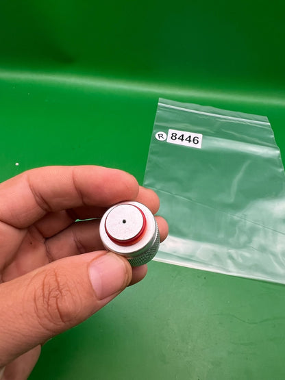 HPA CO2 Paintball Tank Valve Thread Protector Cap Thread Saver Silver Red