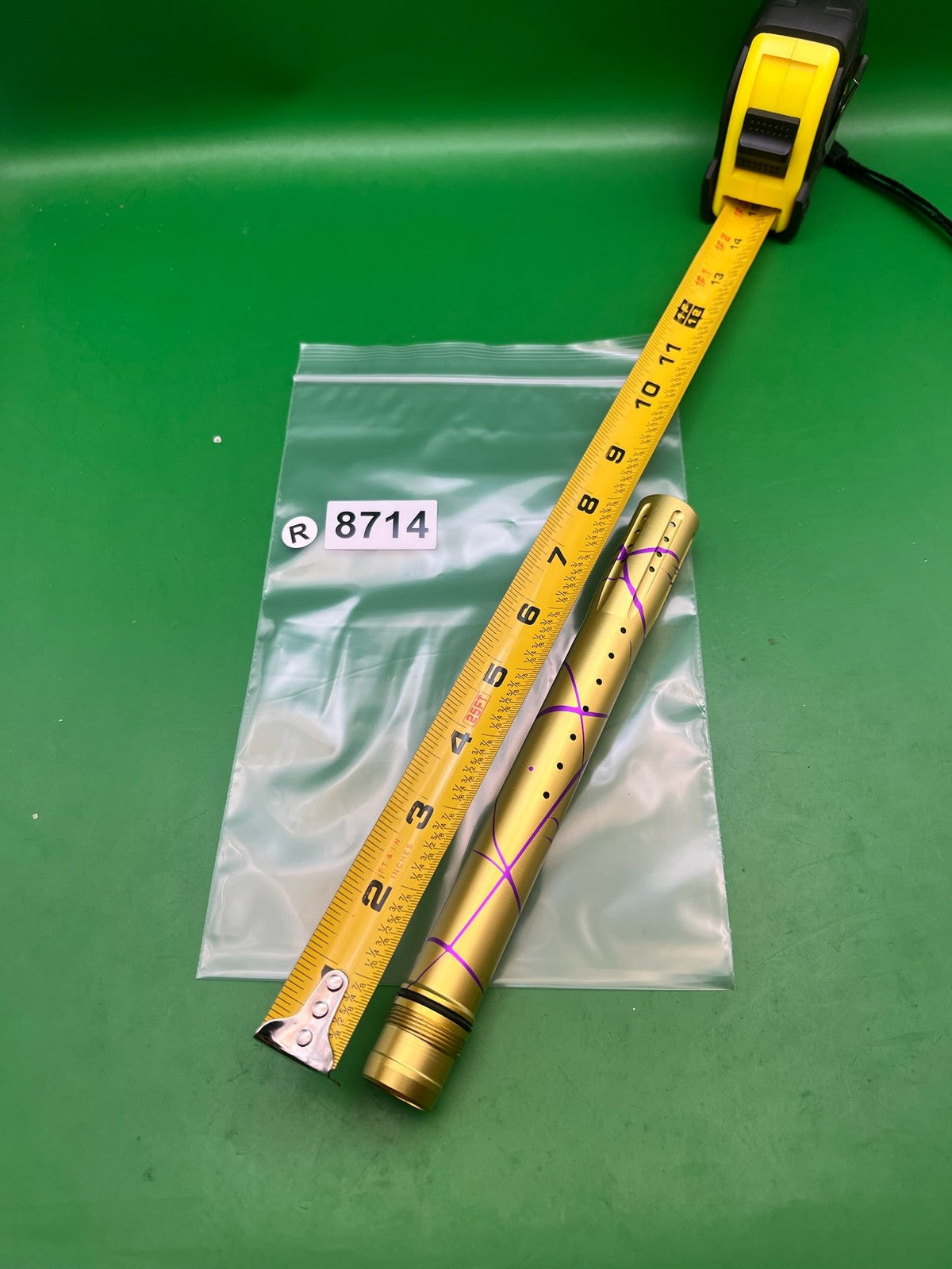 Dye Ultralite UL 14" Front Barrel Tip Gold Purple Splash UL ULS GEO EGO LUXE