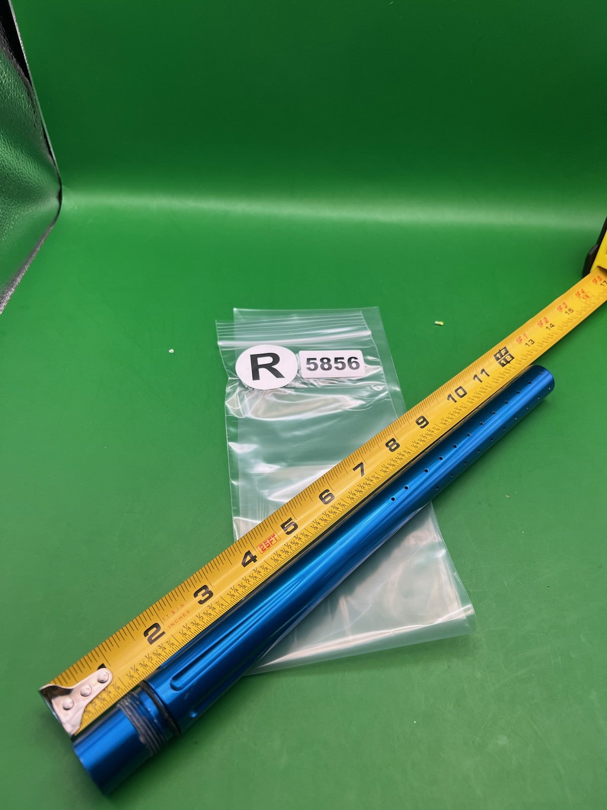 Stock Autococker 12" .688 Blue - used paintball barrel - blue anno