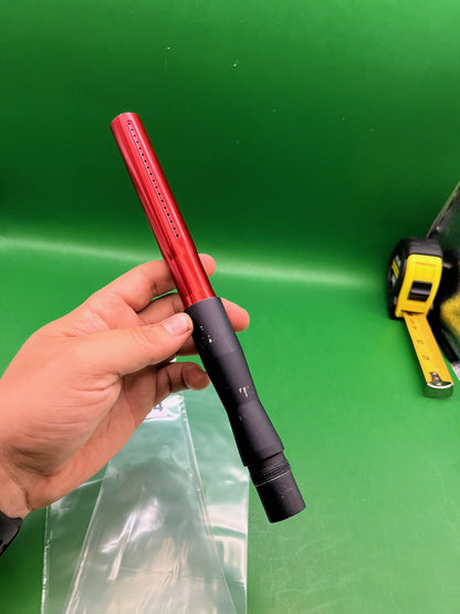 Autococker J&amp;J Edge Barrel .682 - used paintball barrel two-piece set - black/red anno