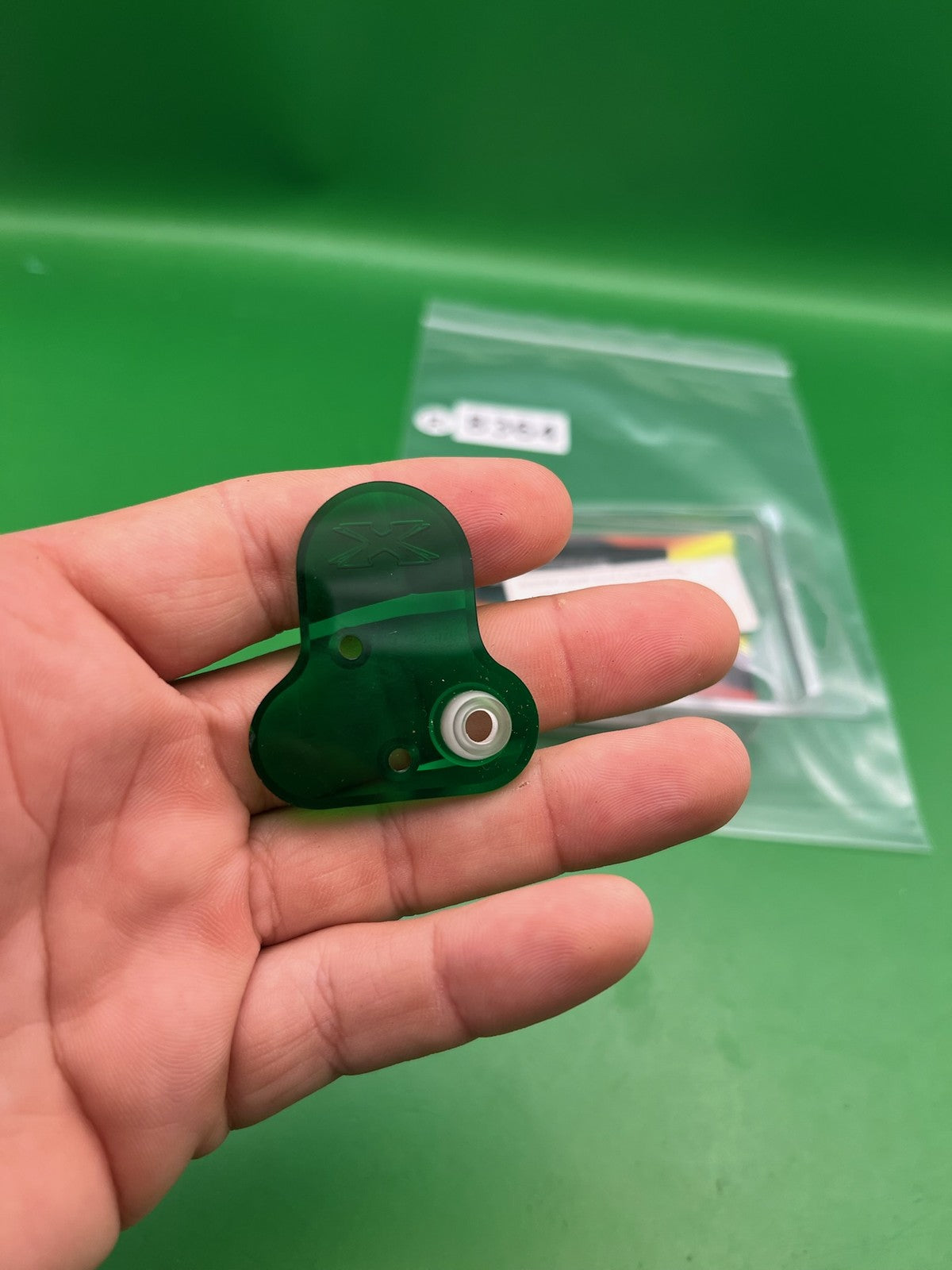 System X Angel Back Block Plate Green Acrylic Autococker