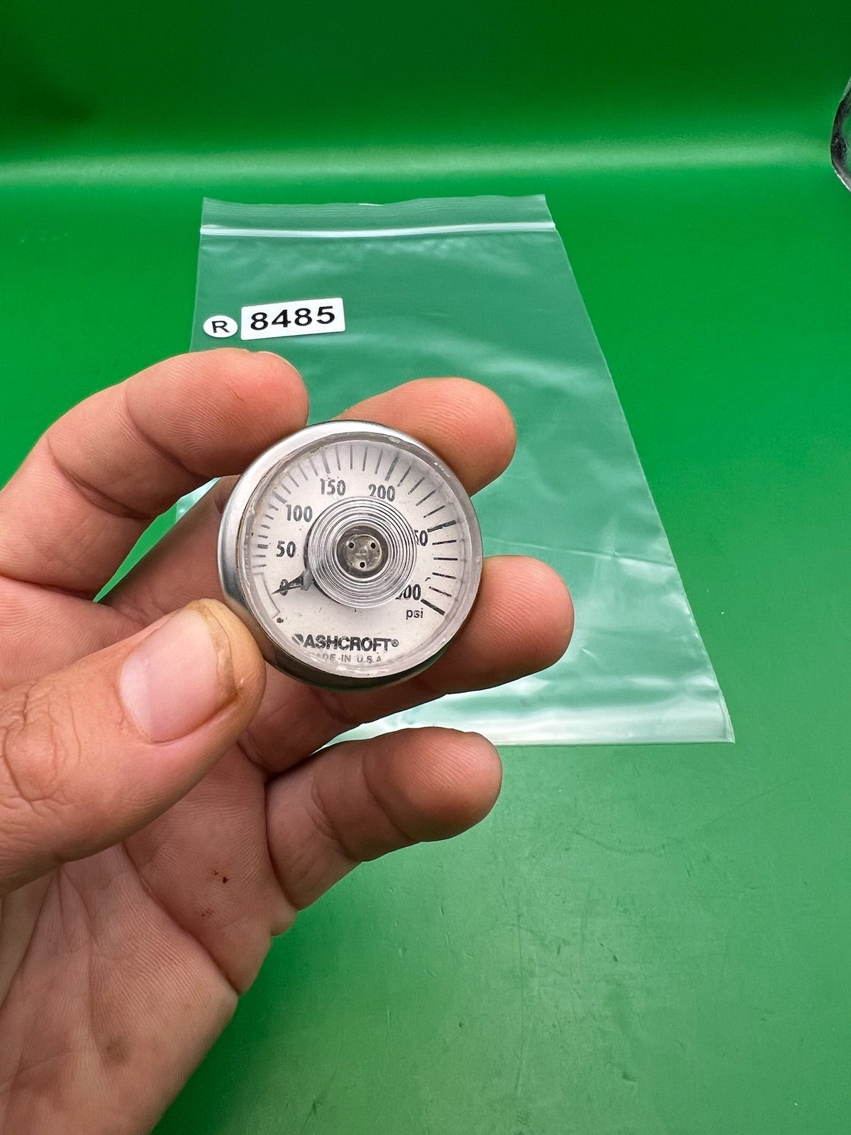 Ashcroft 300 PSI Paintball Inline Regulator Pressure Gauge Silver USA
