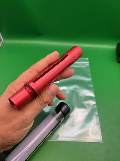 Infamous Silencio FXL Autococker Barrel Back Dust Red Aluminum