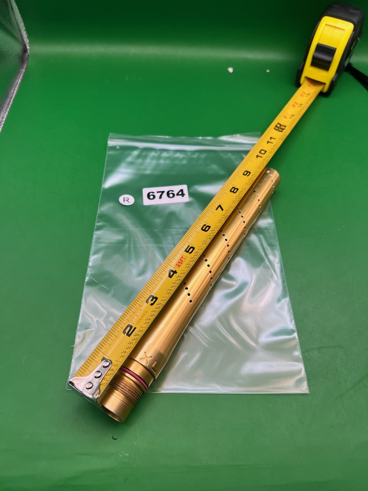 Smart parts Gold Freak XL Tip - used paintball barrel tip - gold anno