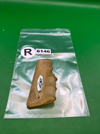 32 Degrees Grips - used paintball grip panel - clear/amber translucent