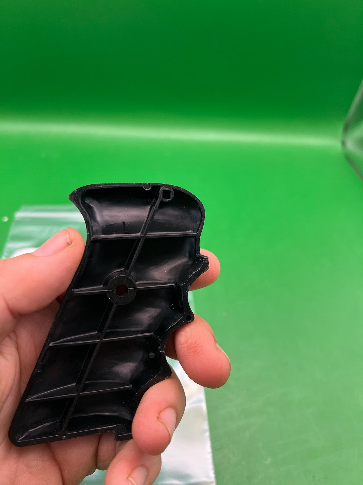 Single Hole Automag Grips - used paintball grip panels - black