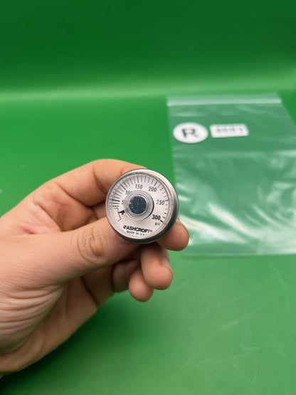 Ashcroft 300 PSI Mini Paintball Pressure Gauge 0-300 PSI Made in USA