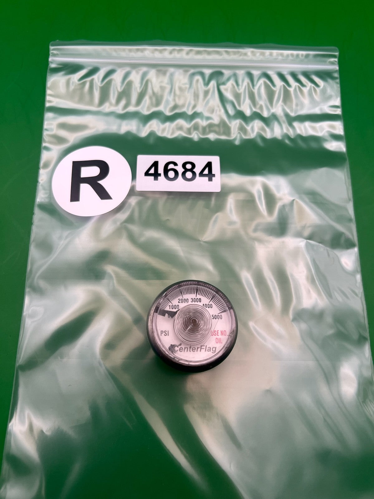 Centre Flag Paintball Mini Pressure Gauge 5000 PSI Silver HPA Regulator