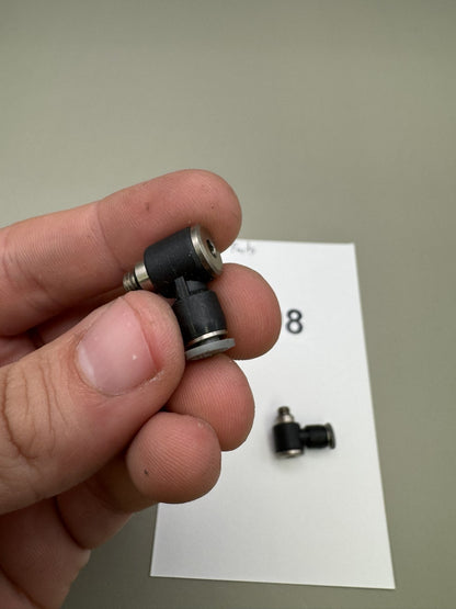 Smart Parts Ion Elbow Fittings Black Silver (Lot of 2)