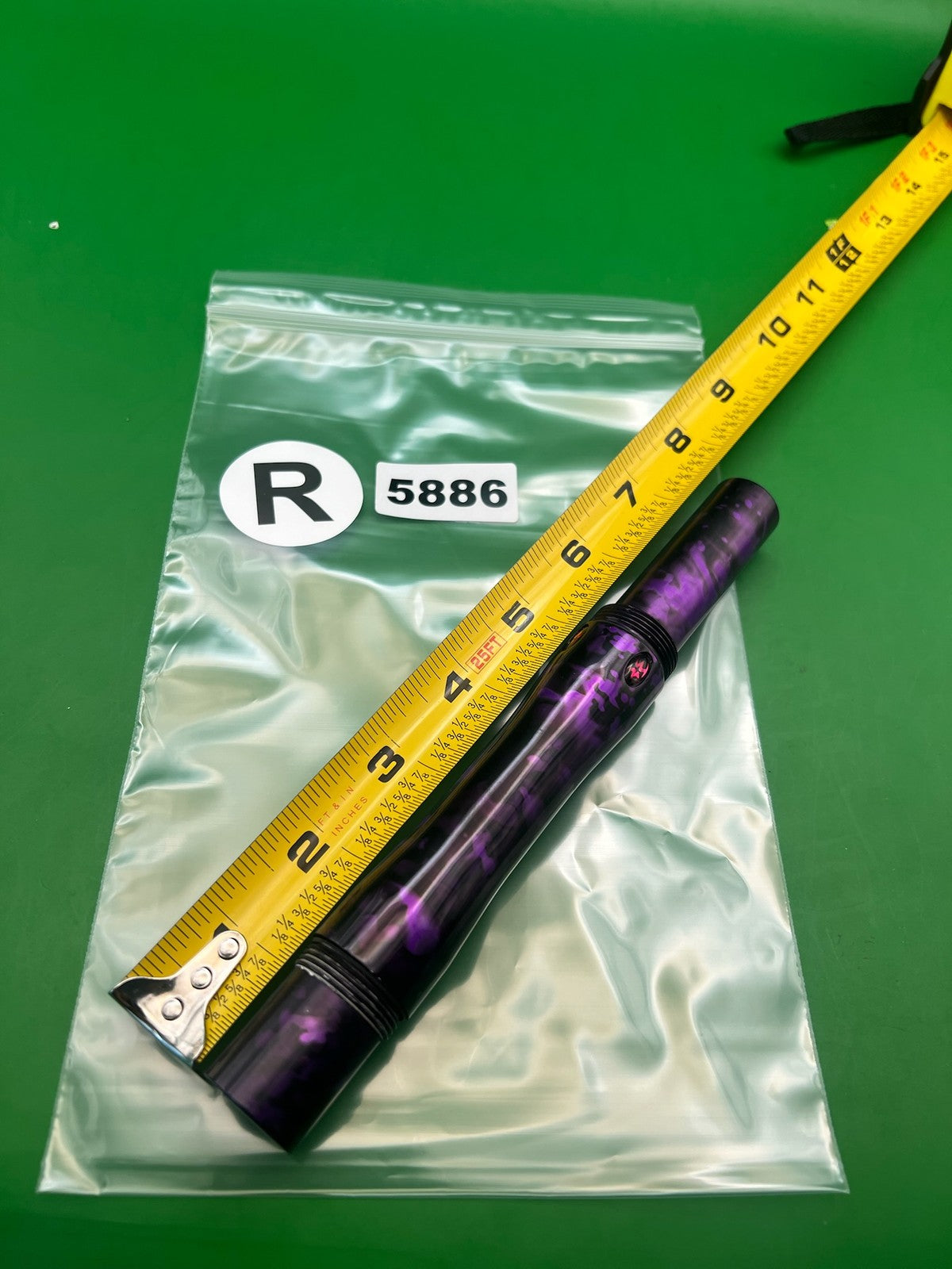 Autococker Empire .684 Purple Black - used paintball barrel - purple black splash