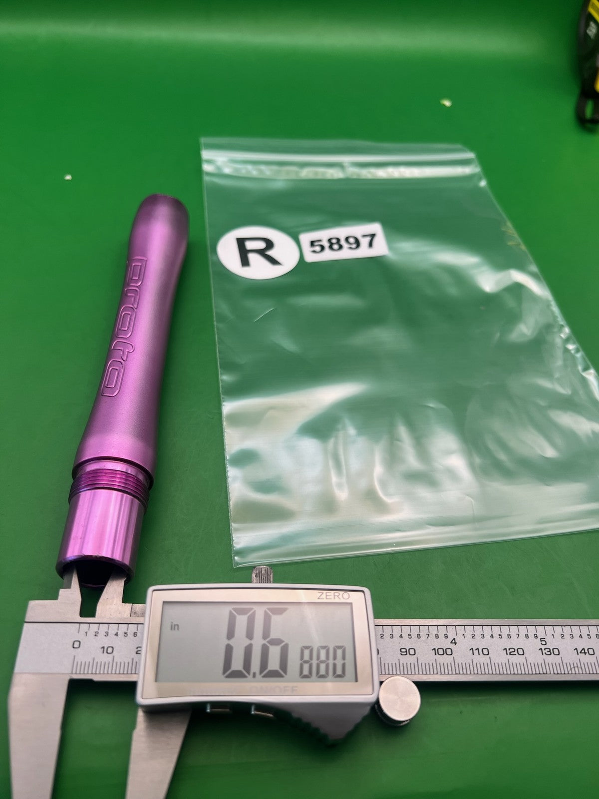 Proto Autococker Barrel Back Purple 6" .688 Bore Aluminum