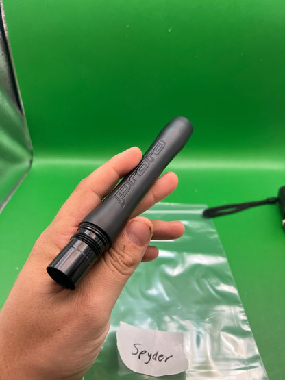 Proto Barrel Back Spyder Thread 6" .693 Black - used paintball barrel back - black