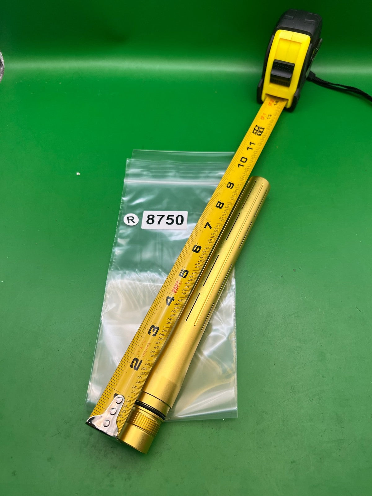 Infamous Silencio Pro DNA Paintball Barrel Tip 14" Gold Aluminum