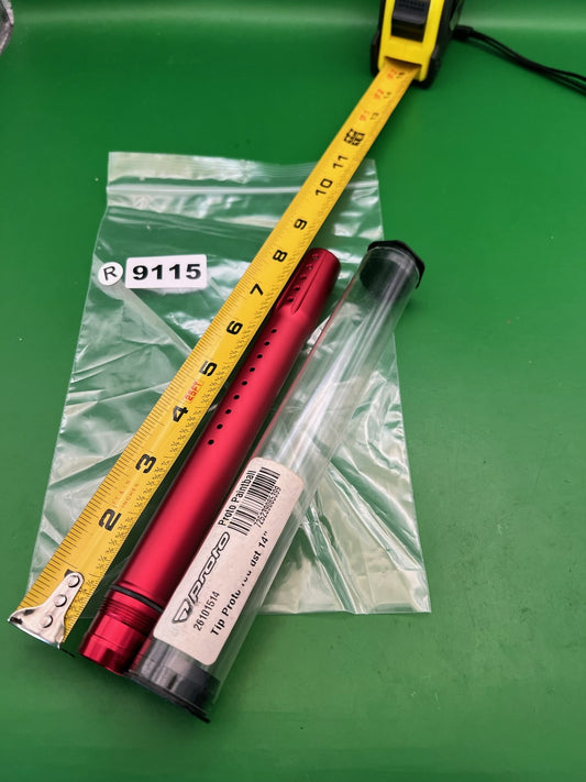 Proto Paintball 14in Barrel Tip Red Aluminum