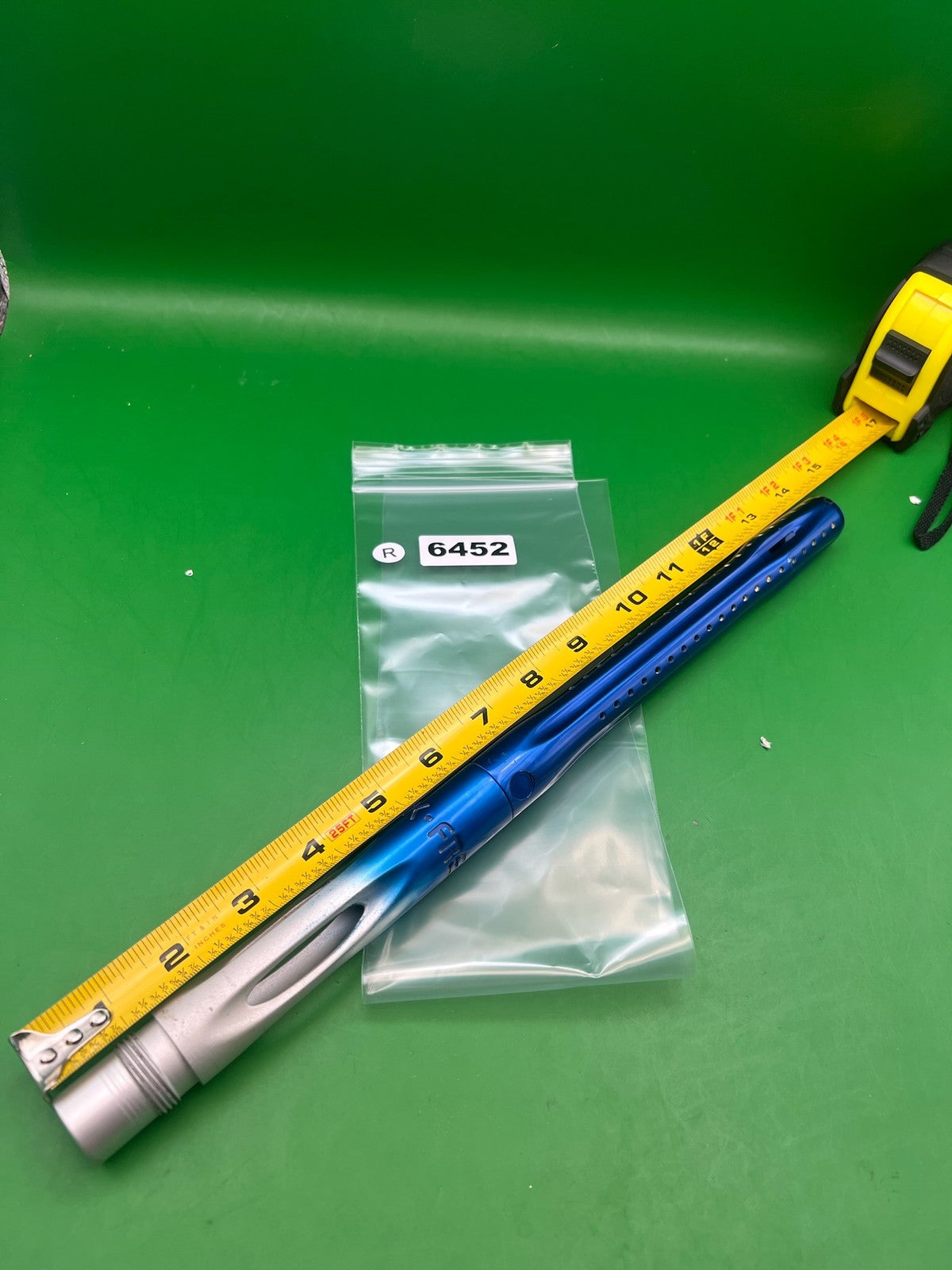 Smart Parts Freak Barrel Blue Silver Fade 14" Shocker Thread - used paintball barrel (two-piece, front/back set) - blue/silver fade