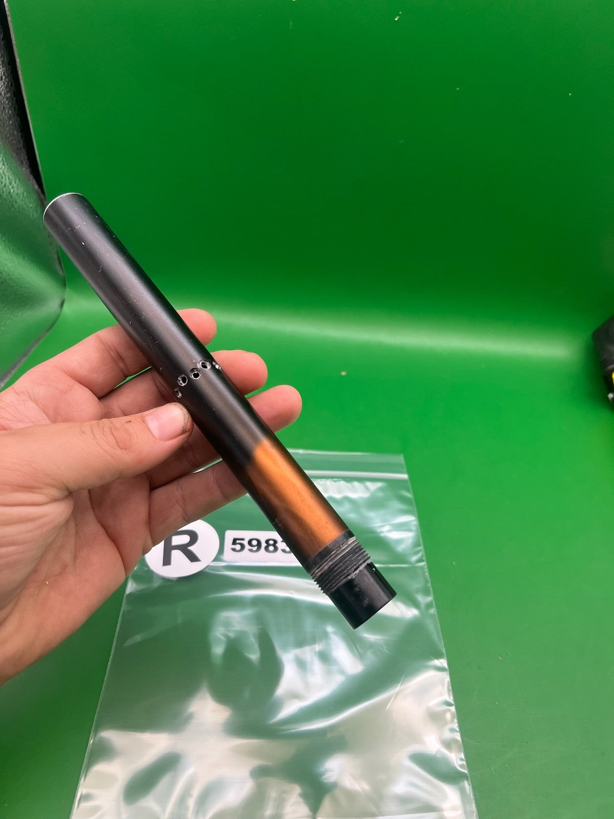 Stock A-5 Barrel - used paintball barrel - black/bronze fade