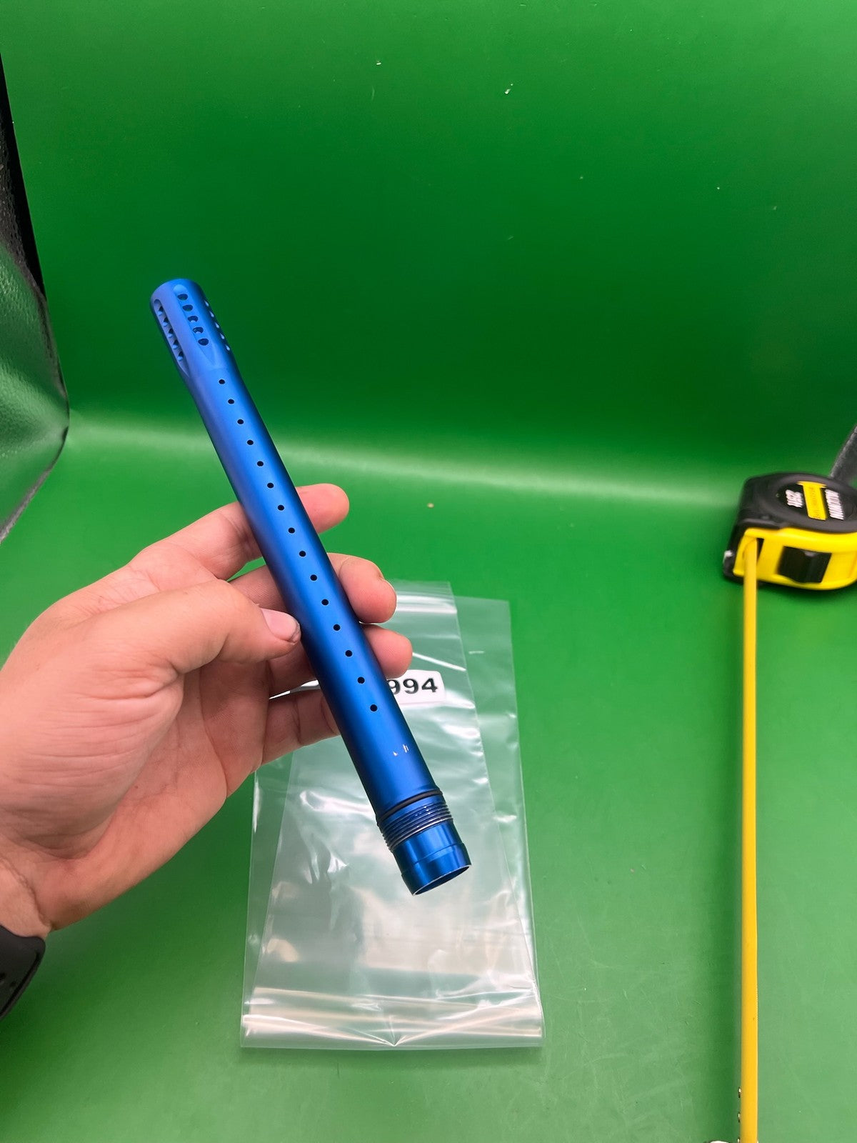 18 Inch Dye Ultralight Tip Blue - used paintball barrel tip - blue anno