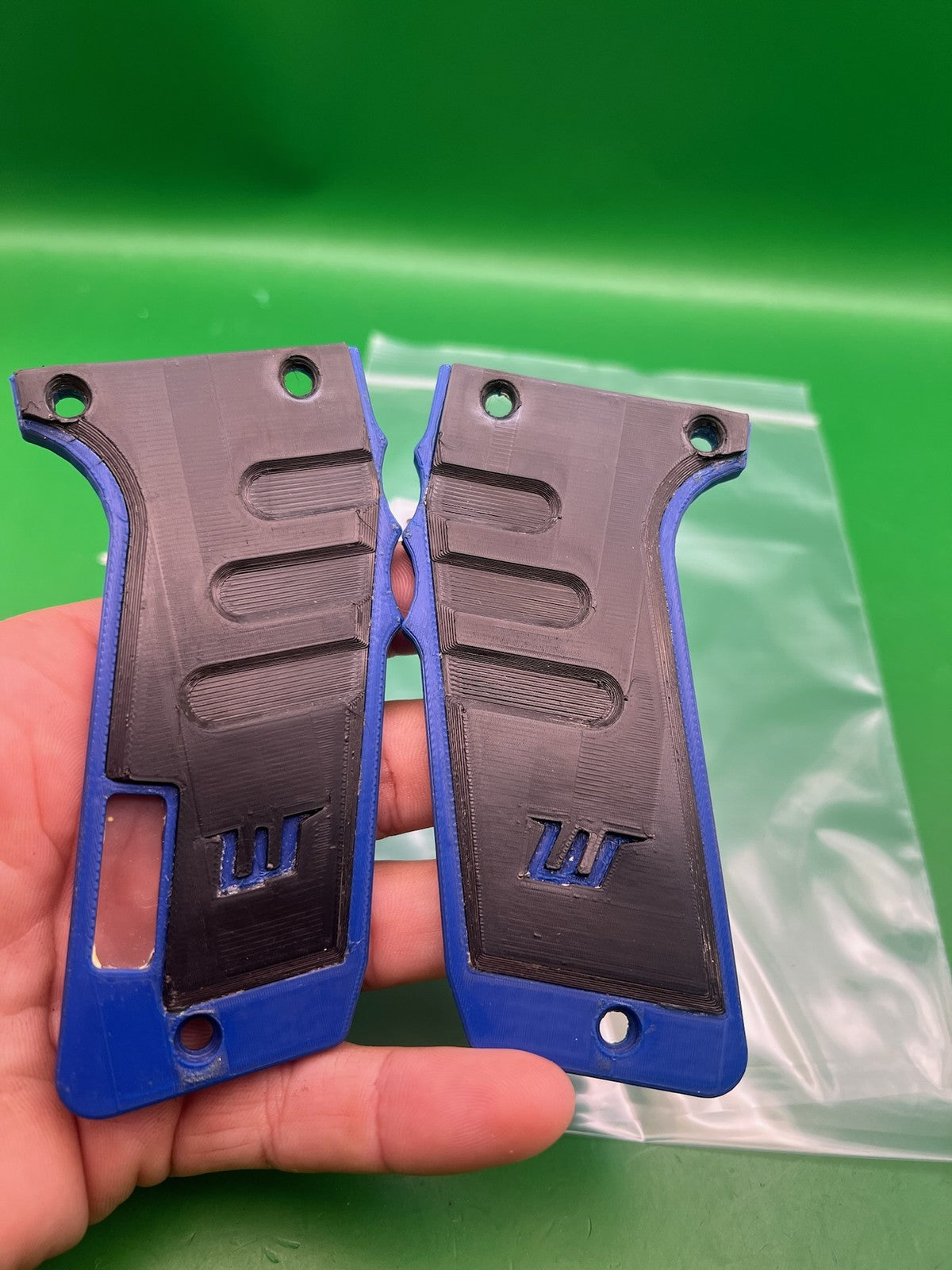WGP Planet Eclipse Worr E-Blade Grip Panels Blue Black 3D Printed