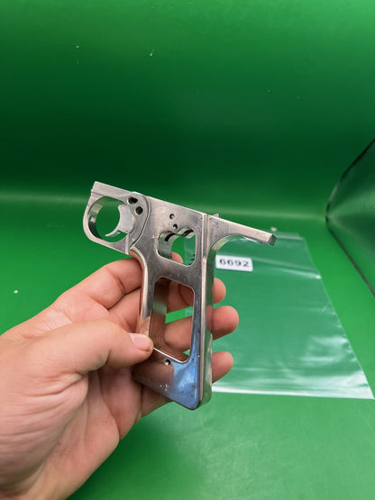 Autococker Slider Frame - used paintball grip frame - raw aluminum / unfinished