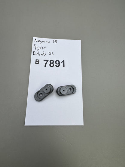 Kingman Spyder Ball Detents Silver Pair