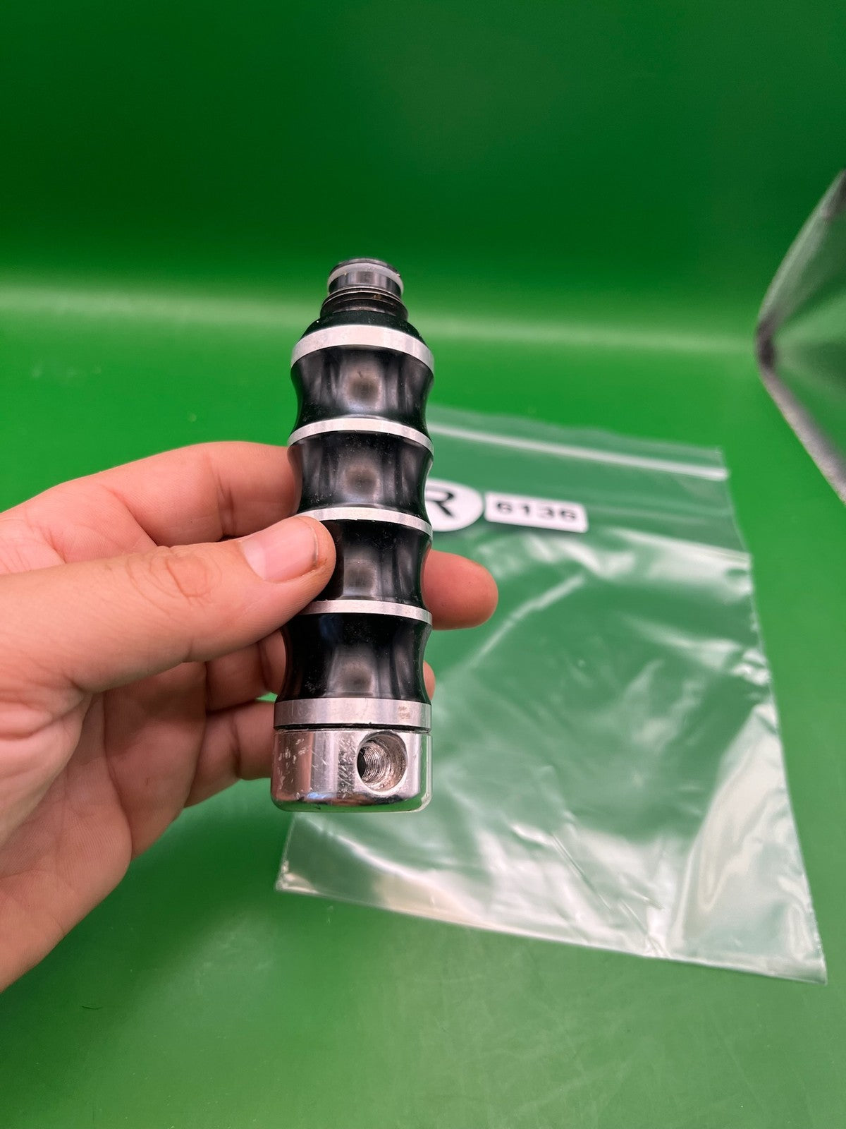 Gas Through Grip - used paintball gas through grip - black/silver